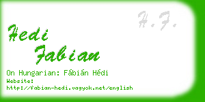 hedi fabian business card
