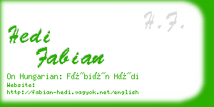 hedi fabian business card